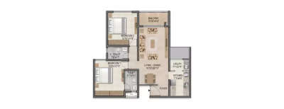 Century Horizon, 2 BHK-816 Sq.ft