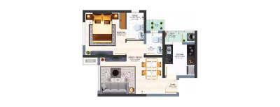 Codename Step Up, 1 BHK-449 Sq.ft