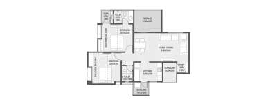 Saarrthi Shivalik, 2 BHK-562 Sq.ft