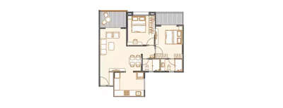 Sukhwani Araya, 2 BHK-688 Sq.ft