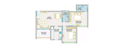 Sukhwani Aspire, 2 BHK-663 Sq.ft