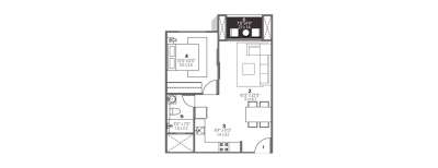 Hiranandani Glen Classic, 1 BHK-456 Sq.ft