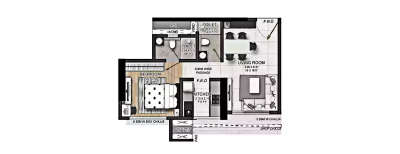 Passcode Eye Of Powai, 1 BHK-458 Sq.ft