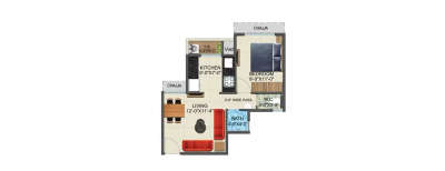 Arihant Aakarshan, 1 BHK-null Sq.ft