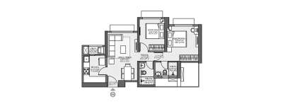 Godrej Ascend, 2 BHK-750 Sq.ft