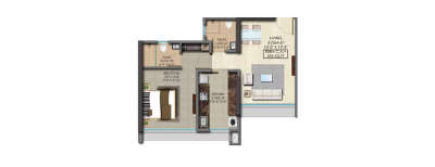 Srishti Pride, 1 BHK-450 Sq.ft