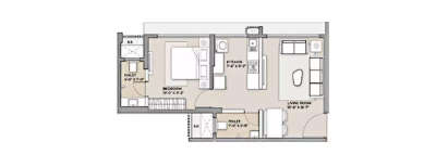 Arkade Crown, 1 BHK-431 Sq.ft