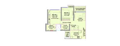 Raheja Vashi NX, 2 BHK-728 Sq.ft