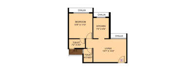 Satyam Next Level, 1 BHK-404 Sq.ft