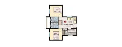 KLP Abhinandan, 2 BHK-593 Sq.ft