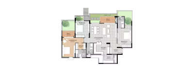 DNR Reflection, 3 BHK-1395 Sq.ft