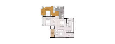 DNR Casablanca, 2 BHK-871 Sq.ft