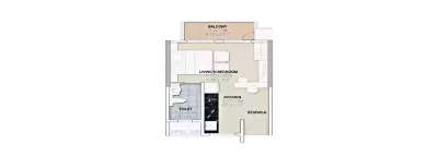 Malpani Vivanta, Studio-266 Sq.ft