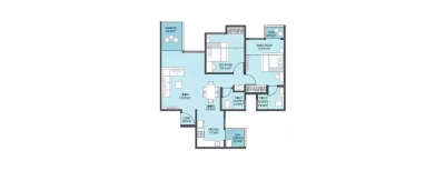 Rama Skyland, 2 BHK-546 Sq.ft