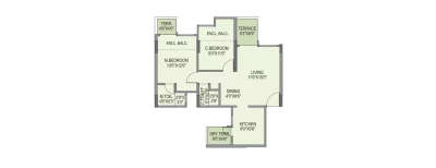 Rama Paradise One, 2 BHK-535 Sq.ft