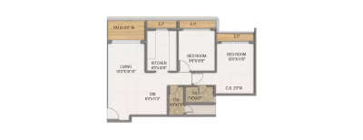 Triveni Majesta, 2 BHK-810 Sq.ft