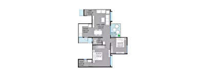 Yashada Splendid Courtyard, 2 BHK-638 Sq.ft