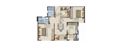 Mahaveer Celesse, 2 BHK-794 Sq.ft