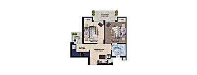 Sikka Kaamya Greens, 2 BHK-425 Sq.ft
