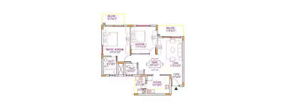 Shriram Sahaana, 2 BHK-1208 Sq.ft