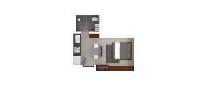 Rohan Iksha Bhoganhalli - Floor plan Studio 207 Sq.ft