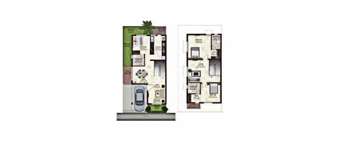 Casagrand Bloom Thirumudivakkam - Floor plan 3 BHK 1665 Sq.ft