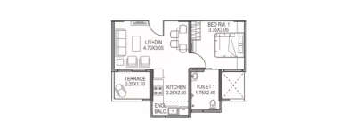 Paranjape Schemes Athashri Synergy, 1 BHK-349 Sq.ft