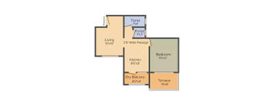 Kolte Patil Umang Pride, 1 BHK-630 Sq.ft