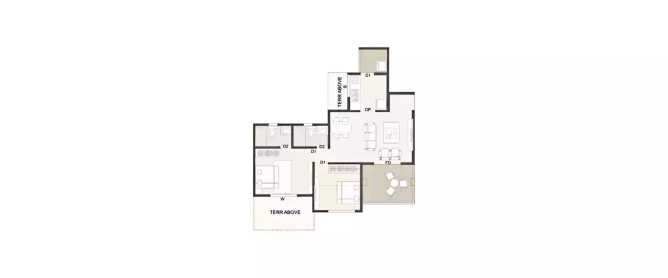 Kolte Patil Western Avenue Wakad - Floor plan 2 BHK 567 Sq.ft