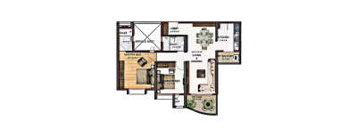 Vascon Forest County, 2 BHK-1315 Sq.ft