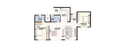 Purva Sunflower, 2 BHK-1216 Sq.ft