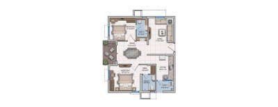 ASBL Lakeside, 2 BHK-1335 Sq.ft