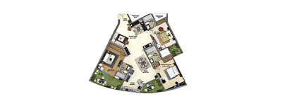Supertech ORB, 3 BHK-2223 Sq.ft