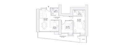 Supertech Supernova, 2 BHK-714 Sq.ft