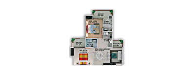 Supertech Cape Town, 2 BHK-930 Sq.ft