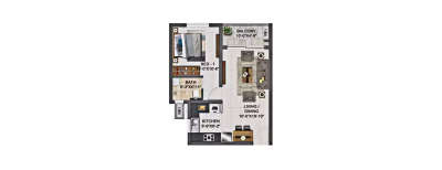 Casagrand Boulevard, 1 BHK-431 Sq.ft