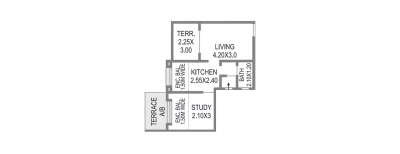 Sonigara Blue Dice, 1 BHK-340 Sq.ft