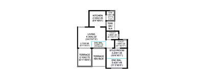 Sonigara Presidency, 1 BHK-422 Sq.ft