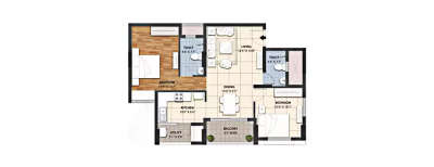 RWD Grandcorridor, 2 BHK-1061 Sq.ft
