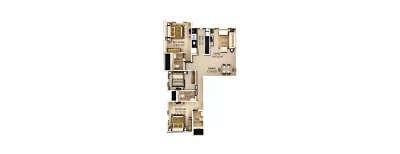 Unique Elita, 3 BHK-1145 Sq.ft