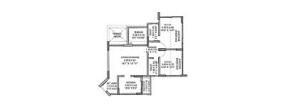 Pride Purple Park Ivory, 2 BHK-693 Sq.ft