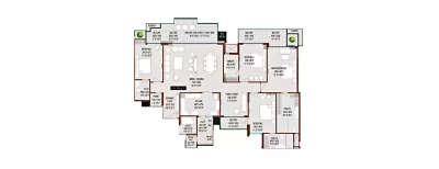 County 107, 4 BHK-3501 Sq.ft