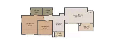 GKG Casa Familia, 2 BHK-960 Sq.ft