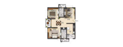 Ramky One Symphony, 2 BHK-1065 Sq.ft