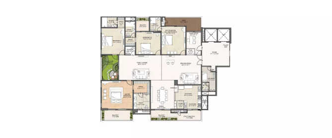 The Pearl HITEC City - Floor plan 4 BHK 5300 Sq.ft