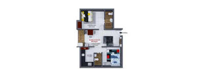 The Nest Cultures-Elite, 2 BHK-975 Sq.ft