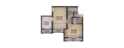 Highland Springs, 1 BHK-485 Sq.ft