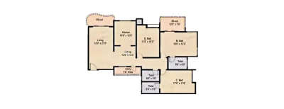 Nyati Windchimes, 3 BHK-2385 Sq.ft