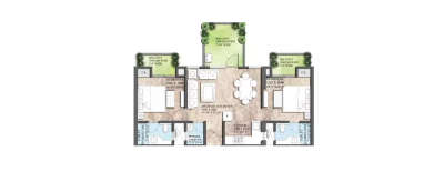 Supertech 27 Heights, 2 BHK-1065 Sq.ft