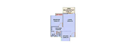 Kolte Patil Life Republic 16th Avenue Arezo, 1 BHK-397 Sq.ft